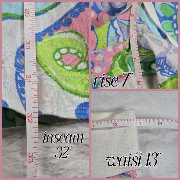 Lilly Pulitzer ✦ Beach Pant ✦ Colorful Paisley Print Drawstring Waist Relaxed XS - Picture 12 of 13